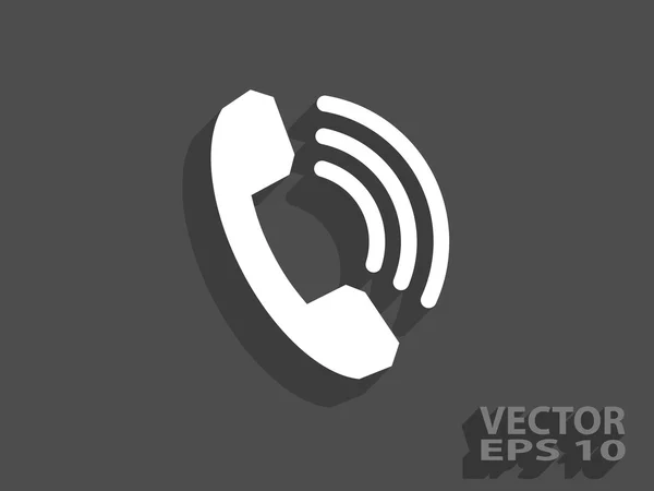 Ícone chato de um telefone — Vetor de Stock