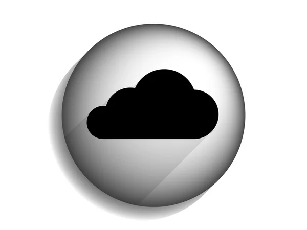 Flat icon of cloud — Stock Vector