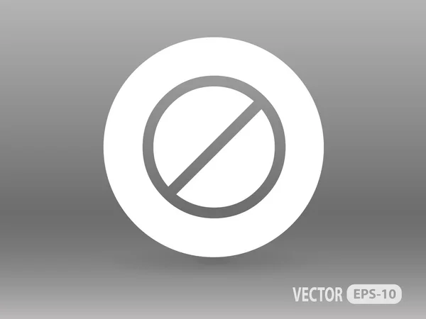 Icono plano de una prohibición — Vector de stock