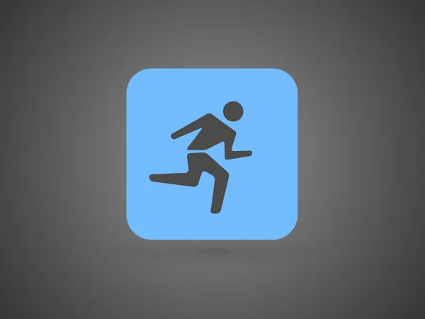 Flache Ikone des Laufsports — Stockvektor