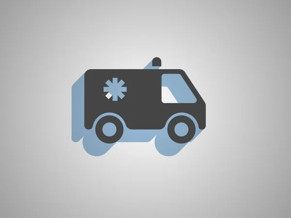 Platte pictogram van ambulance — Stockvector