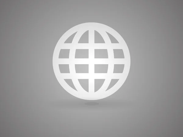 Platte pictogram van globe — Stockvector