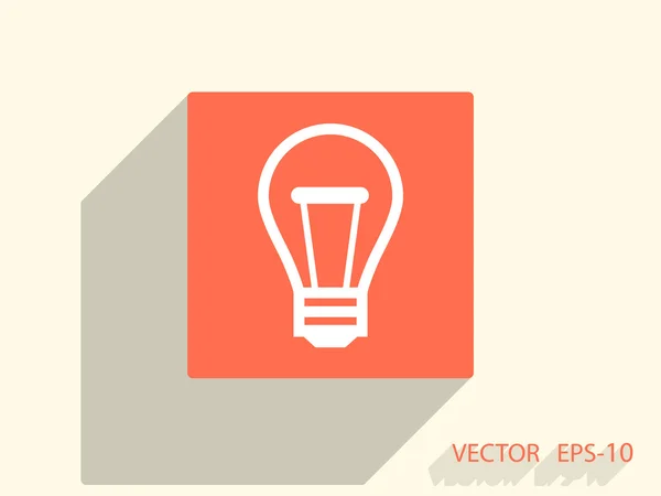 Icono plano de la idea — Vector de stock