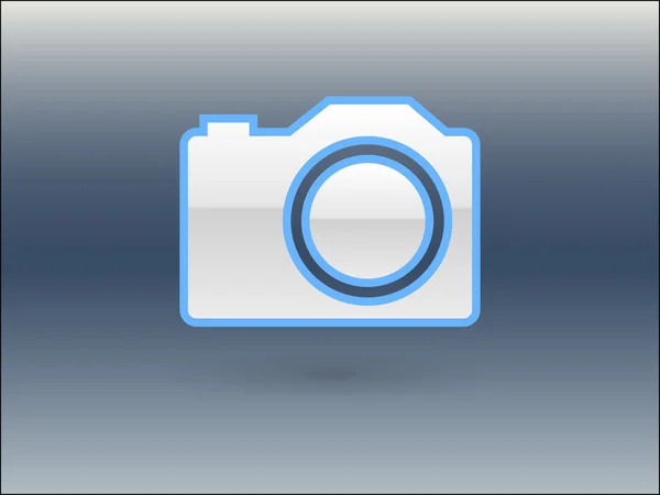 Platte pictogram van een camera — Stockvector