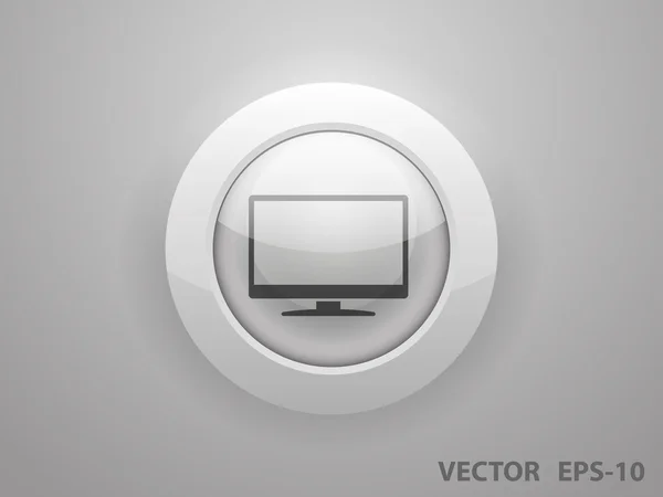 Flat icon of monitor — Stock Vector