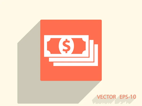 Pictogram van geld — Stockvector