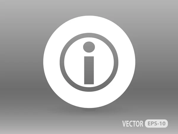 Icono plano de info — Vector de stock