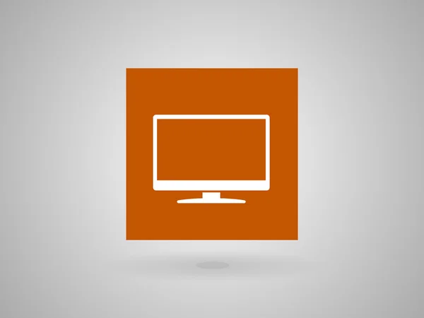 Icono plano del monitor — Vector de stock