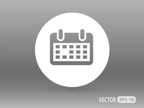 Flat icon of calendar — Stock Vector