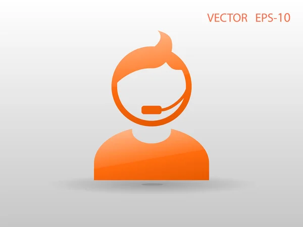 Icono plano de apoyo — Vector de stock