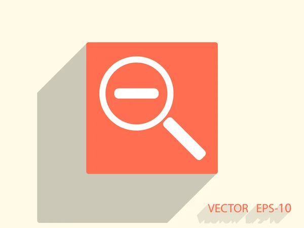 Zoom hacia fuera icono — Vector de stock