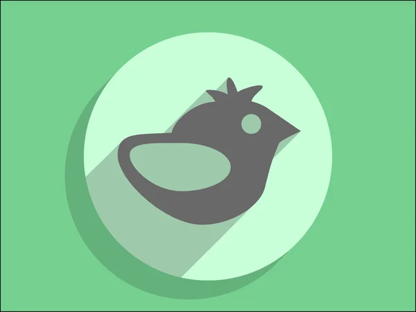 Icône plate d'oiseau — Image vectorielle