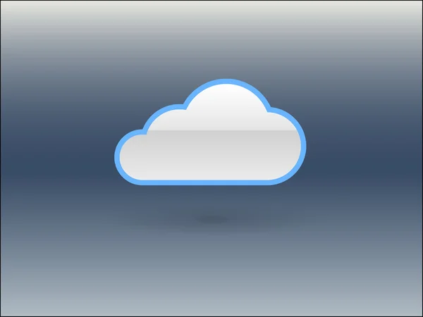 Flache Ikone der Wolke — Stockvektor