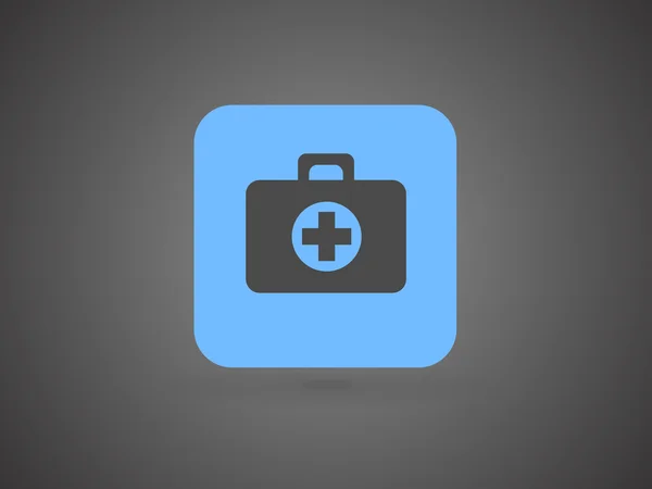 Platte pictogram van ambulanse — Stockvector
