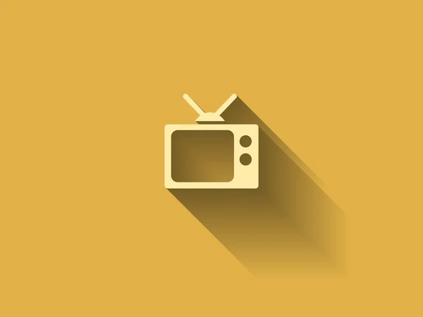Icona piatta della tv — Vettoriale Stock