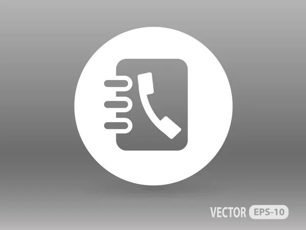 Icono plano de libro de contactos — Vector de stock