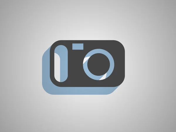 Flache Ikone einer Kamera — Stockvektor