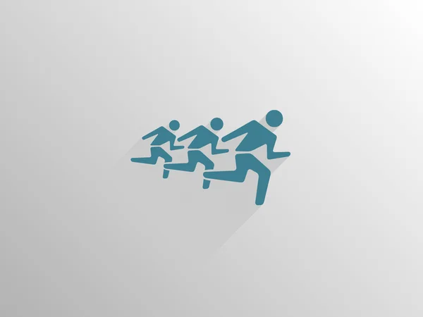 Running men icon — Stock Vector