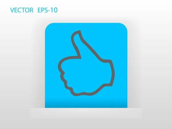 Flat icon of ok — Stock Vector