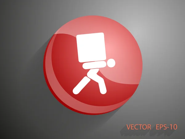 Icono plano de dilivery — Vector de stock