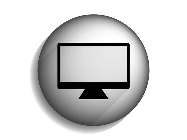 Icono plano del monitor — Vector de stock
