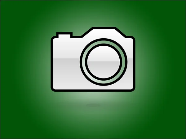 Ícone chato de uma câmera — Vetor de Stock