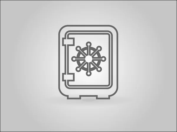 Icône plate de coffre-fort — Image vectorielle