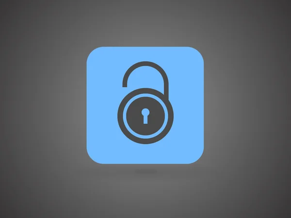 Flat icon of lock — Stock Vector