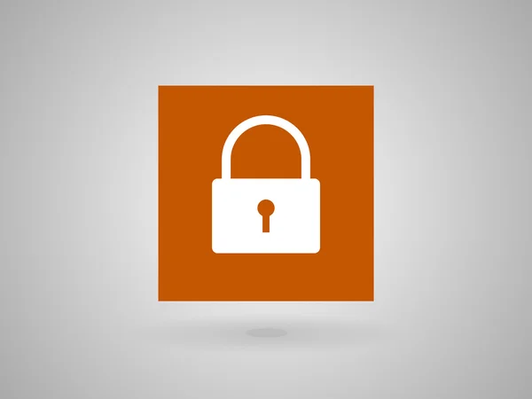 Flat icon of lock — Stock Vector