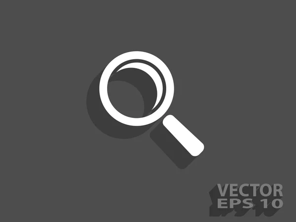 Icono plano de lupa — Vector de stock