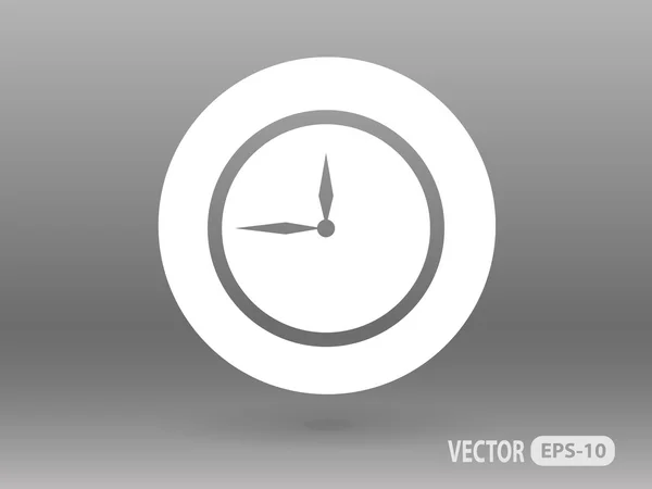 Icono plano del reloj — Vector de stock