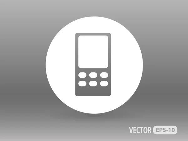 Flat icon of cellphone — Stock Vector