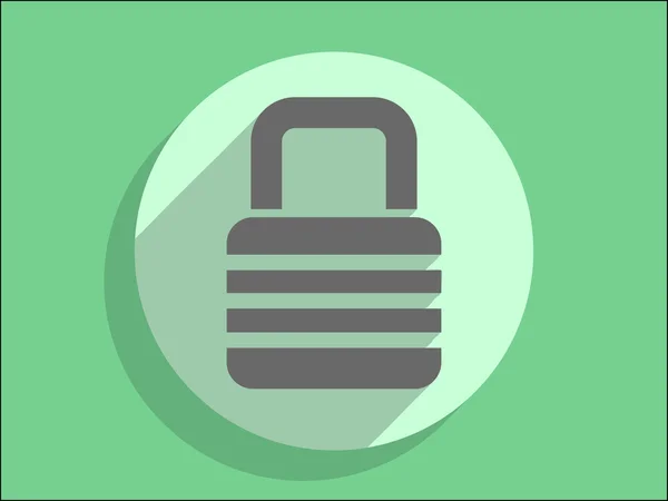 Flat icon of lock — Stock Vector