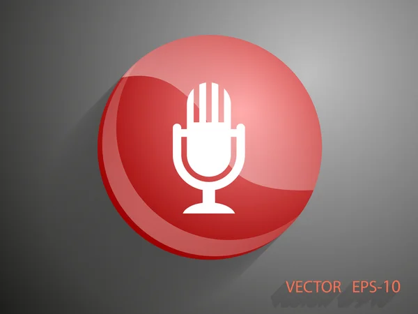 Icon of microphone — Stock Vector