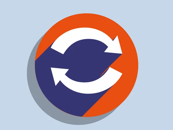 Icon of cyclic arrows — Stock Vector