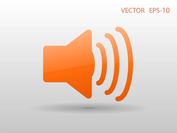 Icono plano del altavoz — Vector de stock