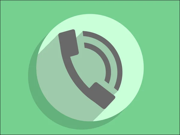 Icono plano de un teléfono — Vector de stock