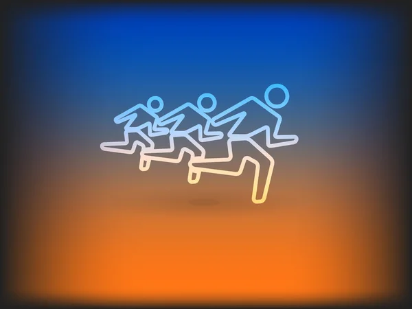 Running men icon — Stock Vector