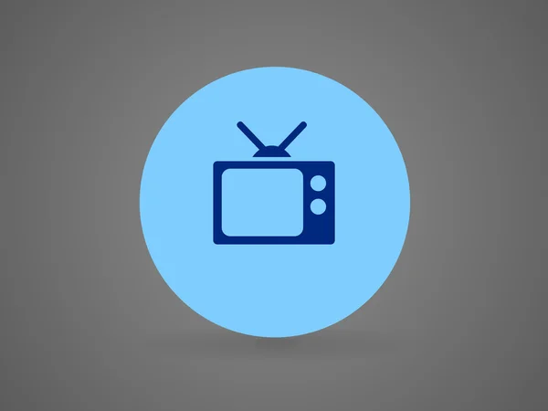 Platte pictogram van tv — Stockvector