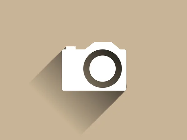 Platte pictogram van een camera — Stockvector