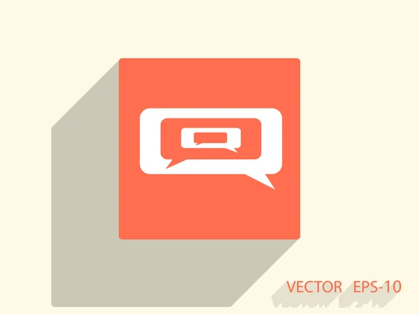 Icono plano de una comunicación — Vector de stock