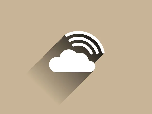 Flat icon of cloud — Stock Vector