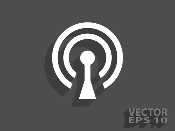 Icono plano de wifi — Vector de stock