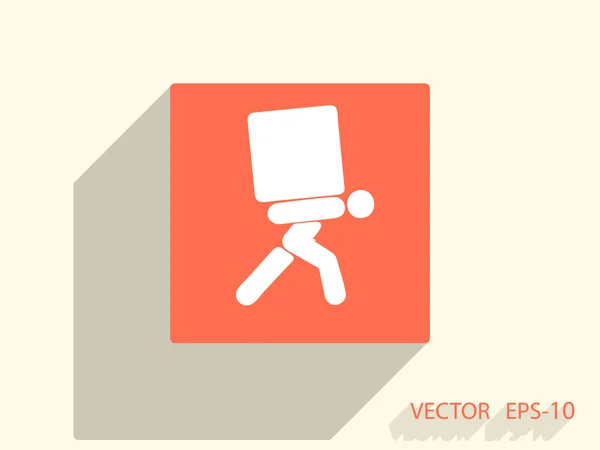 Pictograma plat de livrare — Vector de stoc