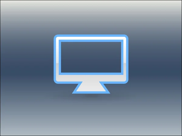 Platte pictogram van monitor — Stockvector