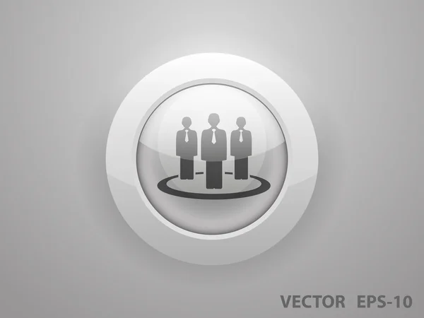 Platte pictogram van teamwerk — Stockvector