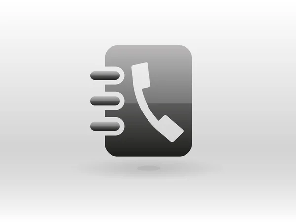 Icono plano de libro de contactos — Vector de stock