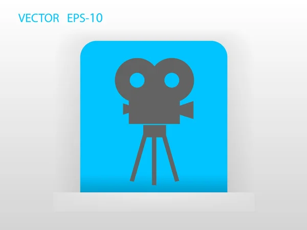 Icono plano del cine — Vector de stock