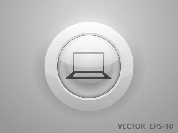 Tasainen kuvake kannettavan tietokoneen — vektorikuva