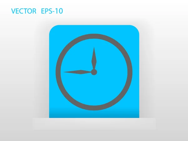 Flat icon of clock — Stock Vector